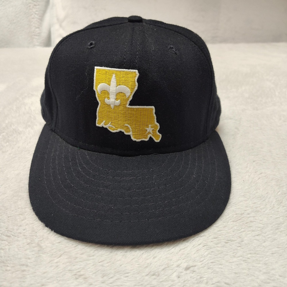 New Orleans Saints American Needle Hat Cap Fitted Mens 7 1/4 Black Cotton‎ Twill